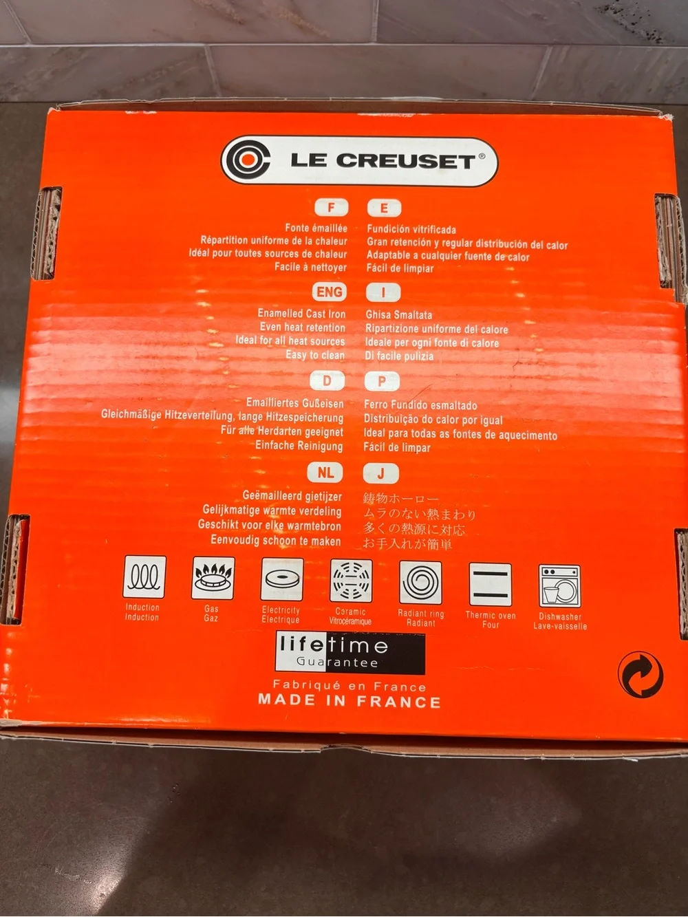 Le Creuset Blue Round Enameled Cast Iron Dutch Oven with Lid